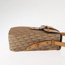 Christian Dior Trotter Canvas Shoulder Bag Beige Gold Auth bs29838-4