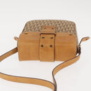 Christian Dior Trotter Canvas Shoulder Bag Beige Gold Auth bs29838-6