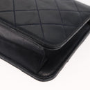 CHANEL Matelasse Chain Shoulder Bag Lamb Skin Navy Gold CC Auth bs29839-17