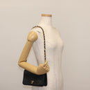 CHANEL Matelasse Chain Shoulder Bag Lamb Skin Navy Gold CC Auth bs29839-23