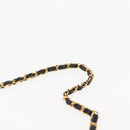 CHANEL Matelasse Chain Shoulder Bag Lamb Skin Navy Gold CC Auth bs29839-14