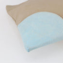 PRADA Tote Bag Canvas Leather Beige Light Blue Auth bs29840-14