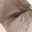 PRADA Tote Bag Canvas Leather Beige Light Blue Auth bs29840-18