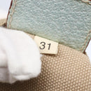 PRADA Tote Bag Canvas Leather Beige Light Blue Auth bs29840-12