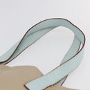 PRADA Tote Bag Canvas Leather Beige Light Blue Auth bs29840-8