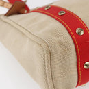 LOUIS VUITTON Antigua Cabas MM Tote Bag Canvas Beige Red M40035 LV Auth bs29841-11