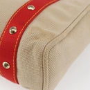 LOUIS VUITTON Antigua Cabas MM Tote Bag Canvas Beige Red M40035 LV Auth bs29841-12