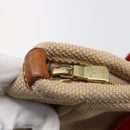 LOUIS VUITTON Antigua Cabas MM Tote Bag Canvas Beige Red M40035 LV Auth bs29841-16