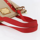 LOUIS VUITTON Antigua Cabas MM Tote Bag Canvas Beige Red M40035 LV Auth bs29841-7
