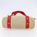 LOUIS VUITTON Antigua Cabas MM Tote Bag Canvas Beige Red M40035 LV Auth bs29841-9