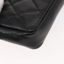 CHANEL Matelasse Waist Bag Lamb Skin Black Gold CC Auth bs29844-15