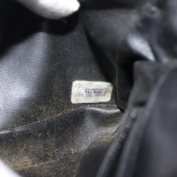 CHANEL Matelasse Waist Bag Lamb Skin Black Gold CC Auth bs29844