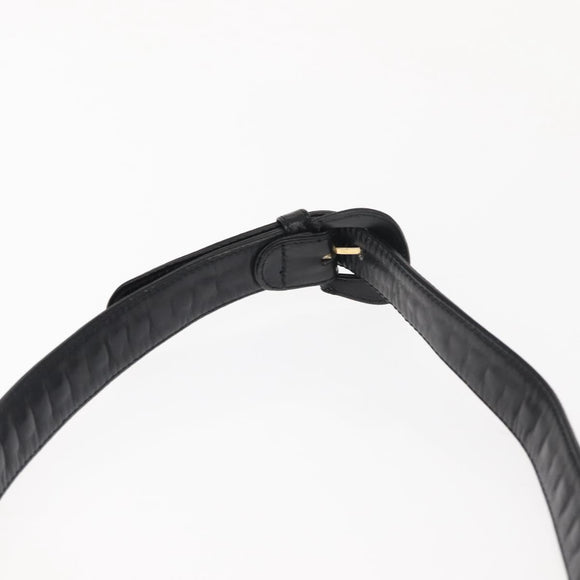 CHANEL Matelasse Waist Bag Lamb Skin Black Gold CC Auth bs29844