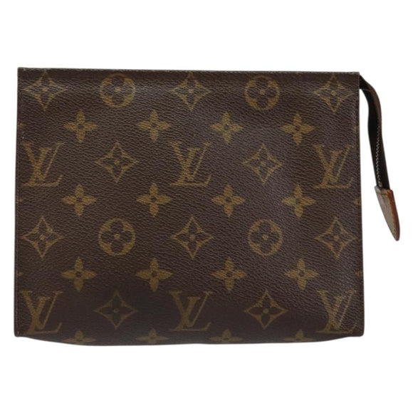 LOUIS VUITTON Monogram Poche Toilette 19 Pouch M47544 LV Auth bs29845