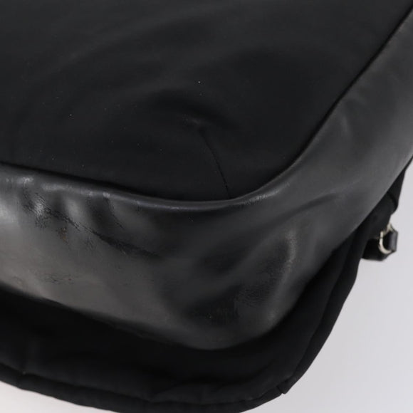 CHANEL Sports Shoulder Bag Nylon Black CC Auth bs29848