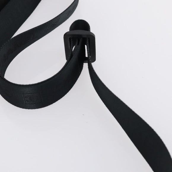 CHANEL Sports Shoulder Bag Nylon Black CC Auth bs29848