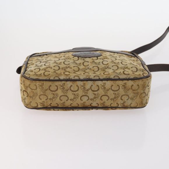 CELINE C Macadam Canvas Shoulder Bag Enamel 3 Set Brown Black beige Auth bs29851