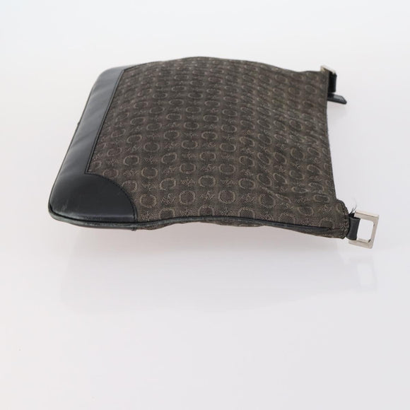 CELINE C Macadam Canvas Shoulder Bag Enamel 3 Set Brown Black beige Auth bs29851