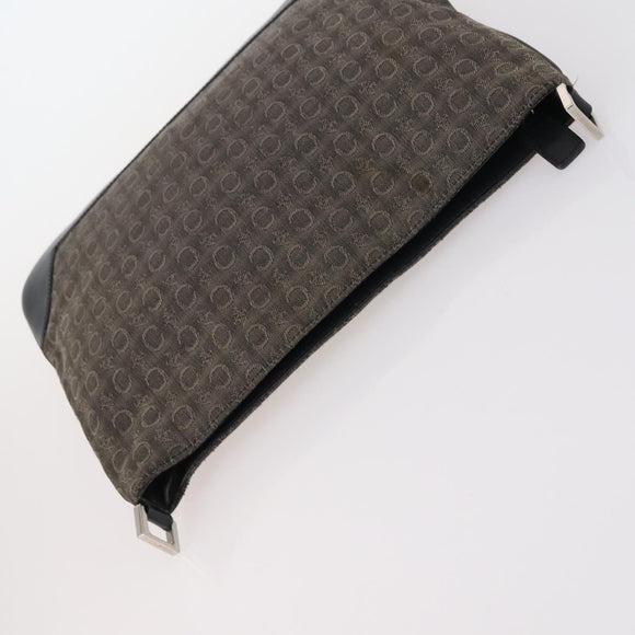 CELINE C Macadam Canvas Shoulder Bag Enamel 3 Set Brown Black beige Auth bs29851