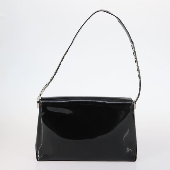 CELINE C Macadam Canvas Shoulder Bag Enamel 3 Set Brown Black beige Auth bs29851