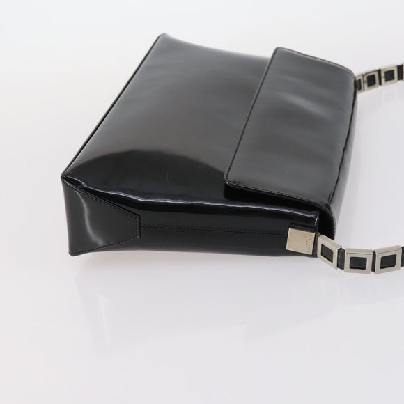 CELINE C Macadam Canvas Shoulder Bag Enamel 3 Set Brown Black beige Auth bs29851