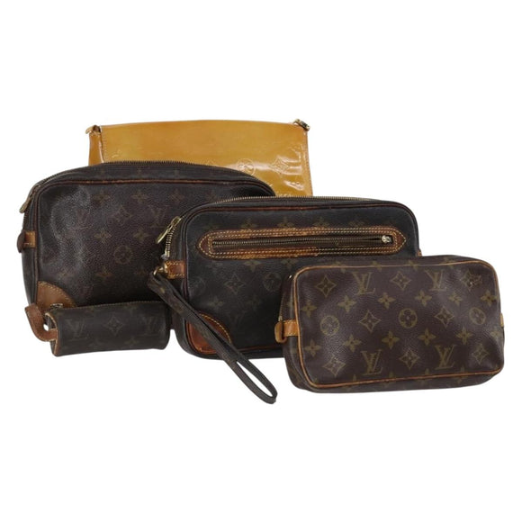 LOUIS VUITTON Monogram Vernis Bag 5 Set LV Auth bs29852