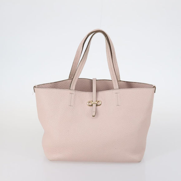 Salvatore Ferragamo Bag Enamel Leather Nylon 5 Set Black Khaki pink Auth bs29853