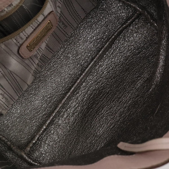 Salvatore Ferragamo Bag Enamel Leather Nylon 5 Set Black Khaki pink Auth bs29853