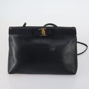 Salvatore Ferragamo Bag Enamel Leather Nylon 5 Set Black Khaki pink Auth bs29853-17