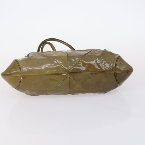 Salvatore Ferragamo Bag Enamel Leather Nylon 5 Set Black Khaki pink Auth bs29853