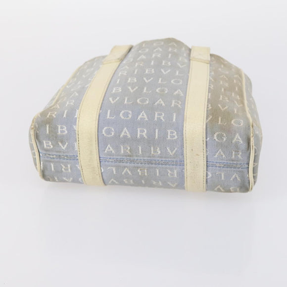 BVLGARI Hand Bag Canvas Enamel 5 Set Green Beige gold Auth bs29854