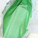 BVLGARI Hand Bag Canvas Enamel 5 Set Green Beige gold Auth bs29854-16