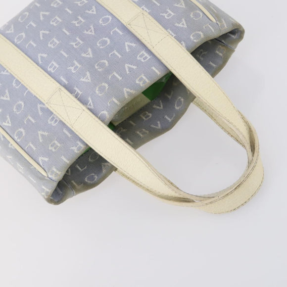 BVLGARI Hand Bag Canvas Enamel 5 Set Green Beige gold Auth bs29854