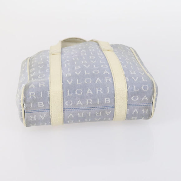 BVLGARI Hand Bag Canvas Enamel 5 Set Green Beige gold Auth bs29854