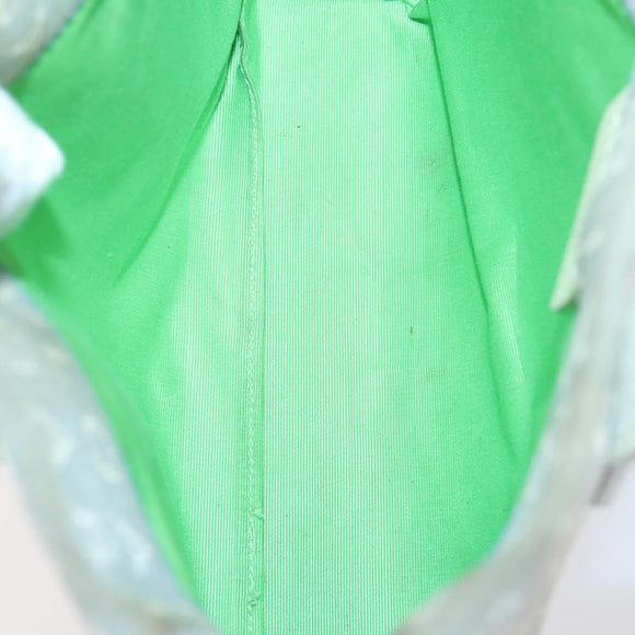 BVLGARI Hand Bag Canvas Enamel 5 Set Green Beige gold Auth bs29854