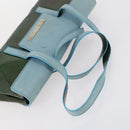 BVLGARI Hand Bag Canvas Enamel 5 Set Green Beige gold Auth bs29854-24