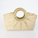 BVLGARI Hand Bag Canvas Enamel 5 Set Green Beige gold Auth bs29854-7