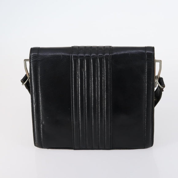 SAINT LAURENT Hand Bag Leather nylon 5 Set Silver Black Ivory Auth bs29856