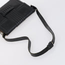 SAINT LAURENT Hand Bag Leather nylon 5 Set Silver Black Ivory Auth bs29856-11