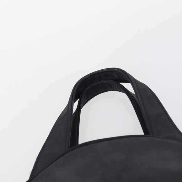 SAINT LAURENT Hand Bag Leather nylon 5 Set Silver Black Ivory Auth bs29856