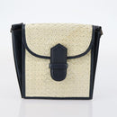 SAINT LAURENT Hand Bag Leather nylon 5 Set Silver Black Ivory Auth bs29856-21