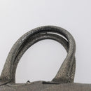 SAINT LAURENT Hand Bag Leather nylon 5 Set Silver Black Ivory Auth bs29856-5