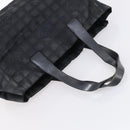 CHANEL Hand Bag Leather Nylon 5 Set Black Navy CC Auth bs29857-16