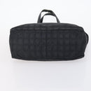 CHANEL Hand Bag Leather Nylon 5 Set Black Navy CC Auth bs29857-24