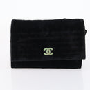 CHANEL Hand Bag Leather Nylon 5 Set Black Navy CC Auth bs29857-26