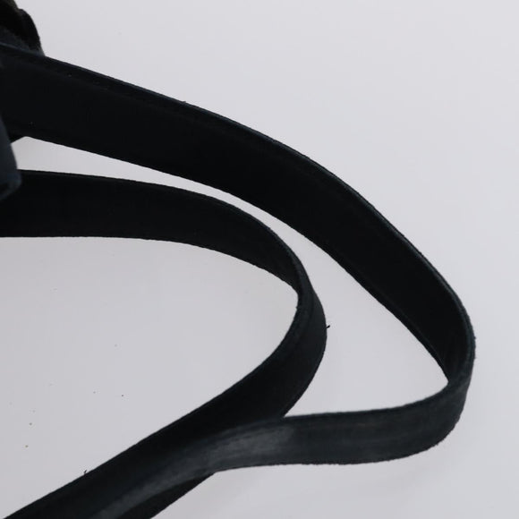 CHANEL Hand Bag Leather Nylon 5 Set Black Navy CC Auth bs29857