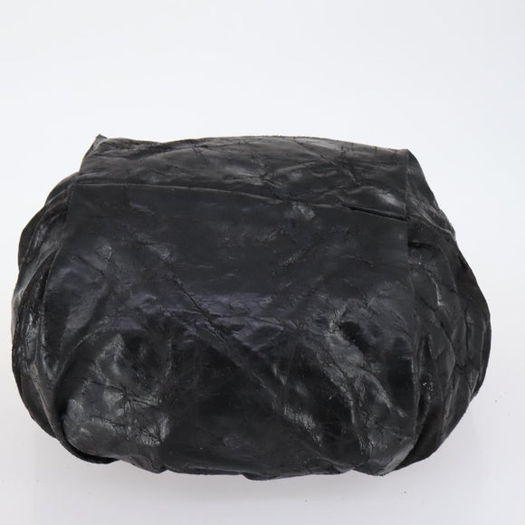 CHANEL Hand Bag Leather Nylon 5 Set Black Navy CC Auth bs29857