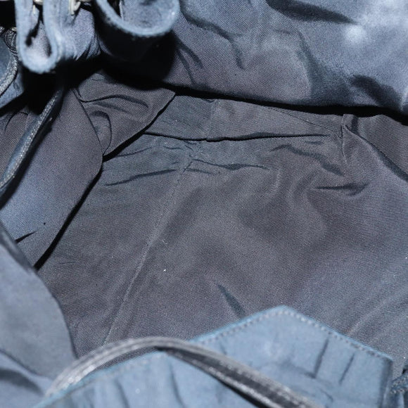 CHANEL Hand Bag Leather Nylon 5 Set Black Navy CC Auth bs29857