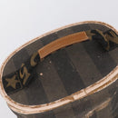 FENDI Zucchino Pecan Bag Canvas Coated Canvas 4 Set Black Brown Auth bs29858-10