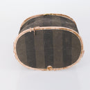 FENDI Zucchino Pecan Bag Canvas Coated Canvas 4 Set Black Brown Auth bs29858-12